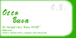 otto busa business card